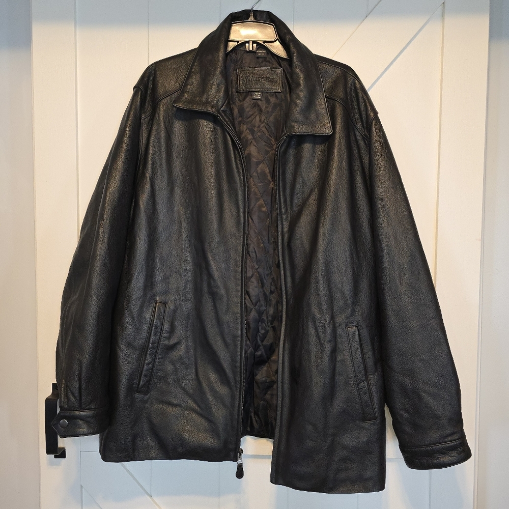 Vintage St. John’s Bay Black Leather Jacket Size XL